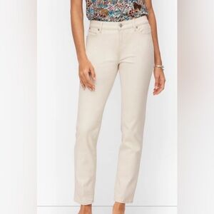 Talbots Slim Ankle Jeans 16P Ivory Petite NWT